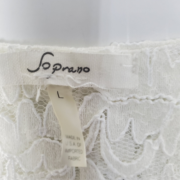SOPRANO Lace Black Tie Blouse - Picture 3 of 5